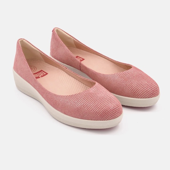 Fitflop Shoes - ⭐️Fitflop Women Lizard Print Super Ballerina Casual Shoes, Red size 36/5